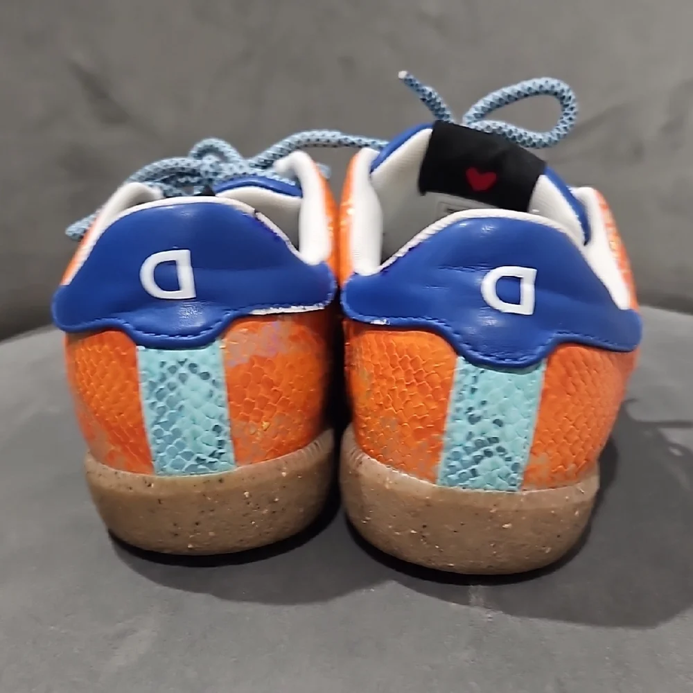Desigual Orange and Blue Women's Sneakers - Picture 4 of 9